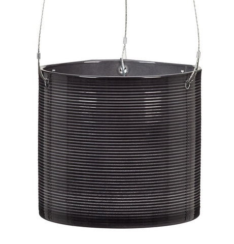 Dark Grey Hanging Ceramic Pot  Glass Grey 428