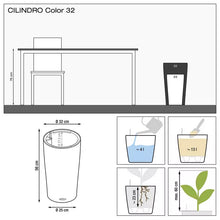 Lechuza Cilindro Cottage 23 Mocha Self-Watering Planter