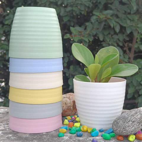 Stylish Multi-Colored Fibre Pots for Modern Gardening