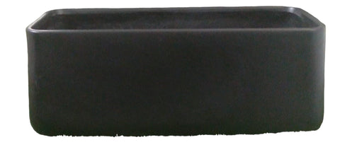 Black Rectangular Fibre Planter DRCT 01