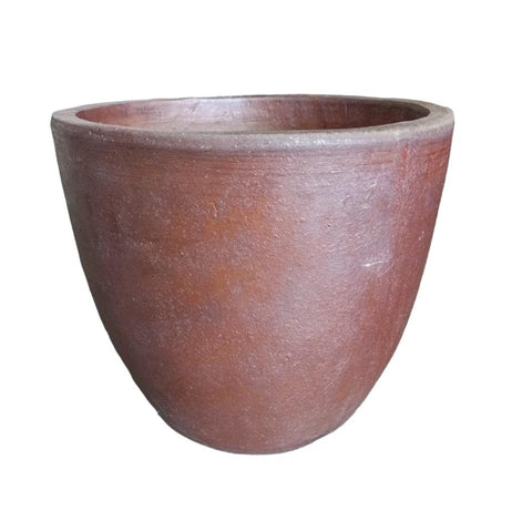 Brown Round Ceramic Pot