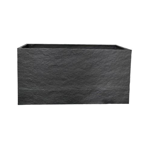 Dark Grey Rectangular Fibre Planter